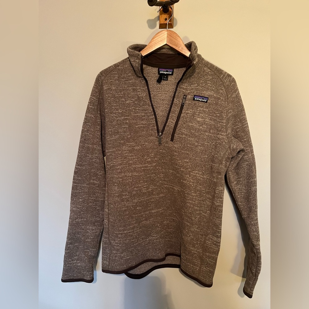 Men's Patagonia Better Sweater® 1/4-Zip Fleece, Pale Khaki, Size M, STY25522